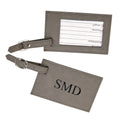 Leatherette Luggage Tag, Grey 2.75