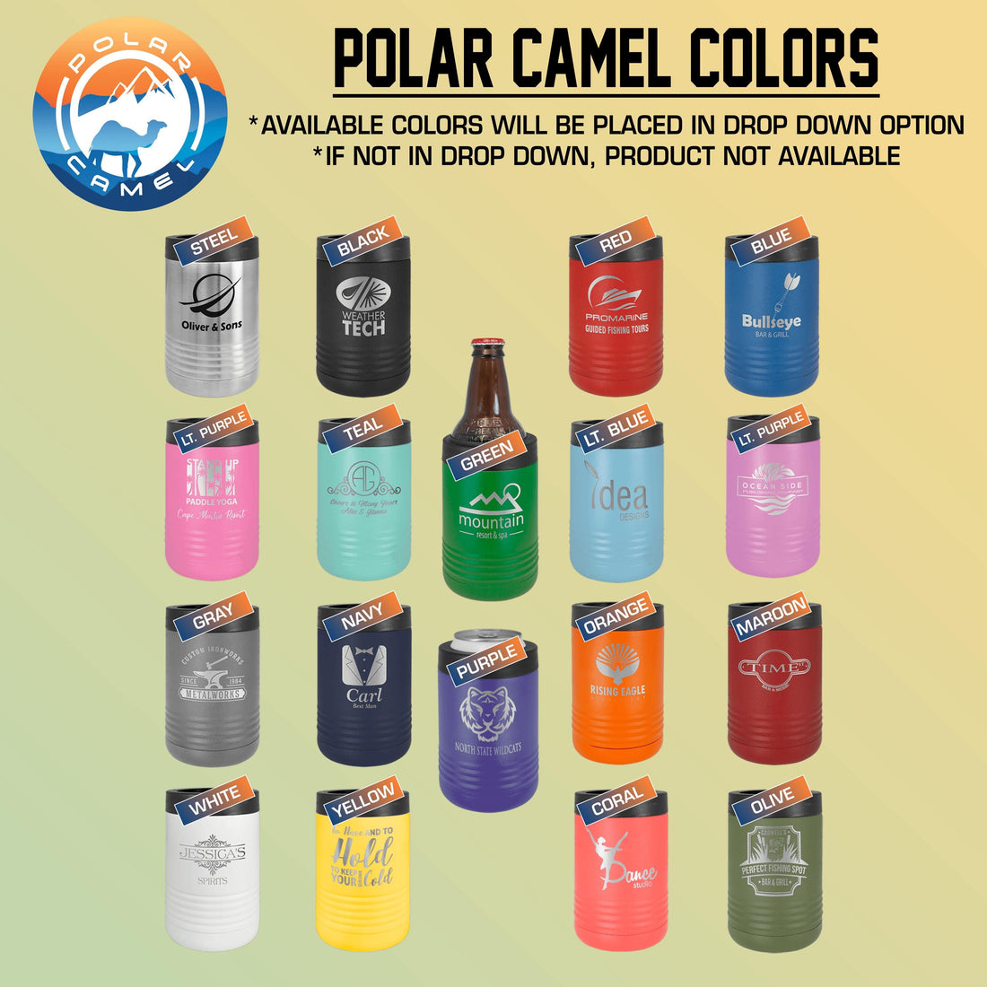 Engraved YETI® Can Colster or Polar Camel Can