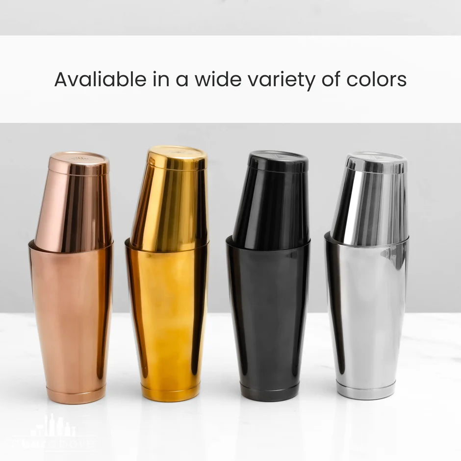 Different style cocktail shakers