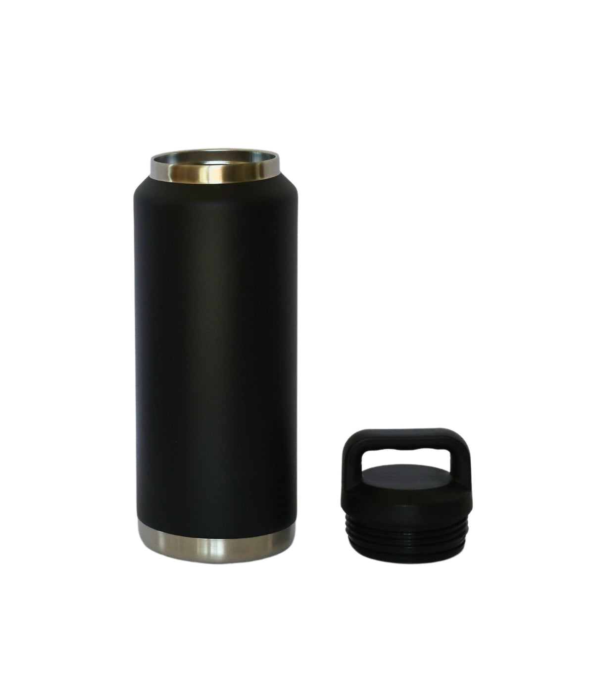 36 Oz Stainless Steel Twist-Off Cap Water Bottle - Black