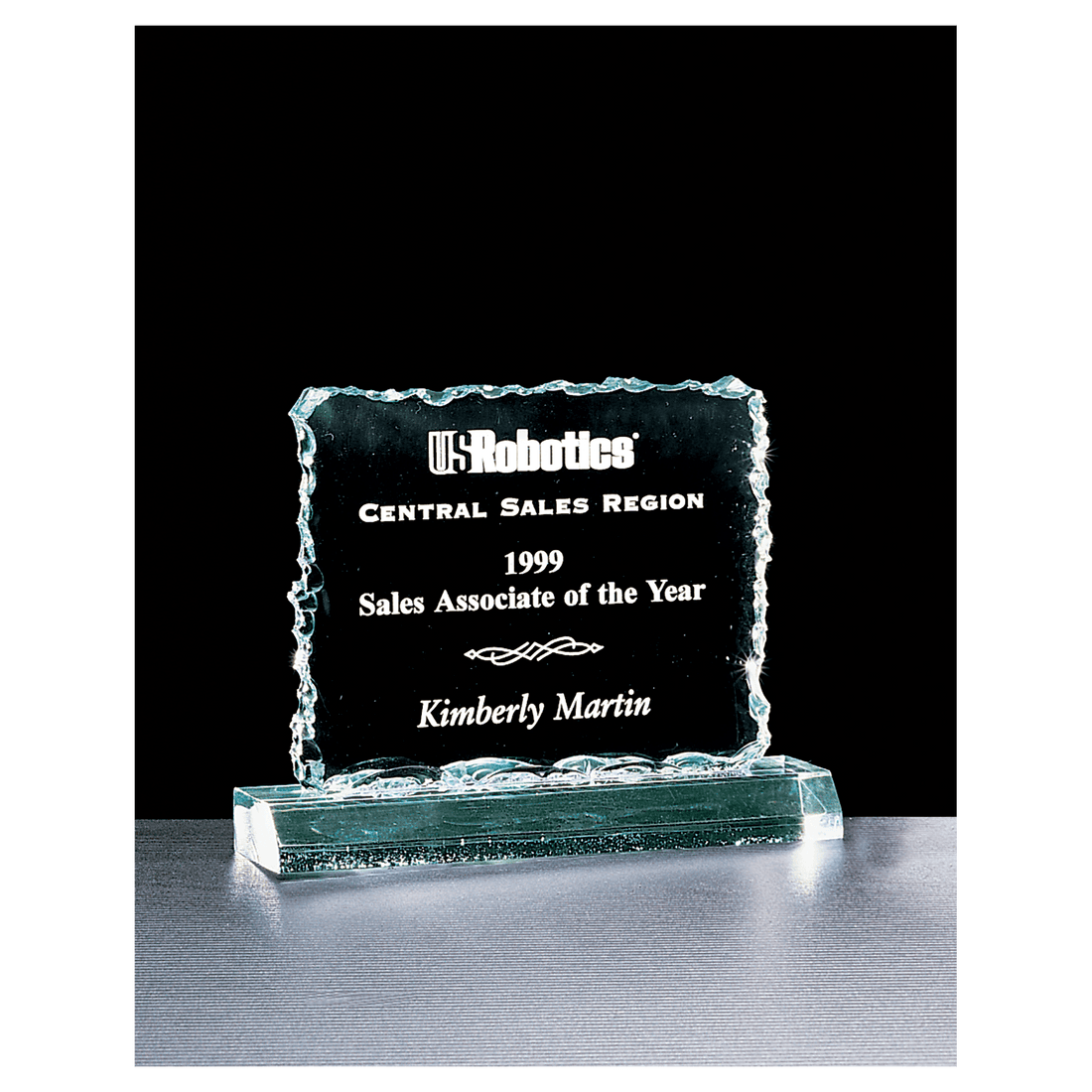 7 1/2" x  6 1/4" Crushed Ice Jade Acrylic