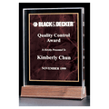 Ruby Marble Acrylic Award with American Walnut 6