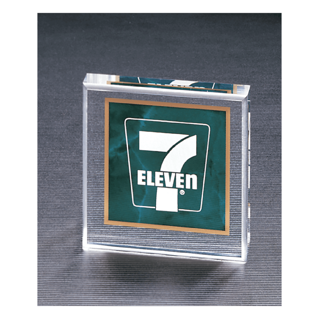 Emerald 3 3/4" x 3 3/4" Marble Design Acrylic Paperweight