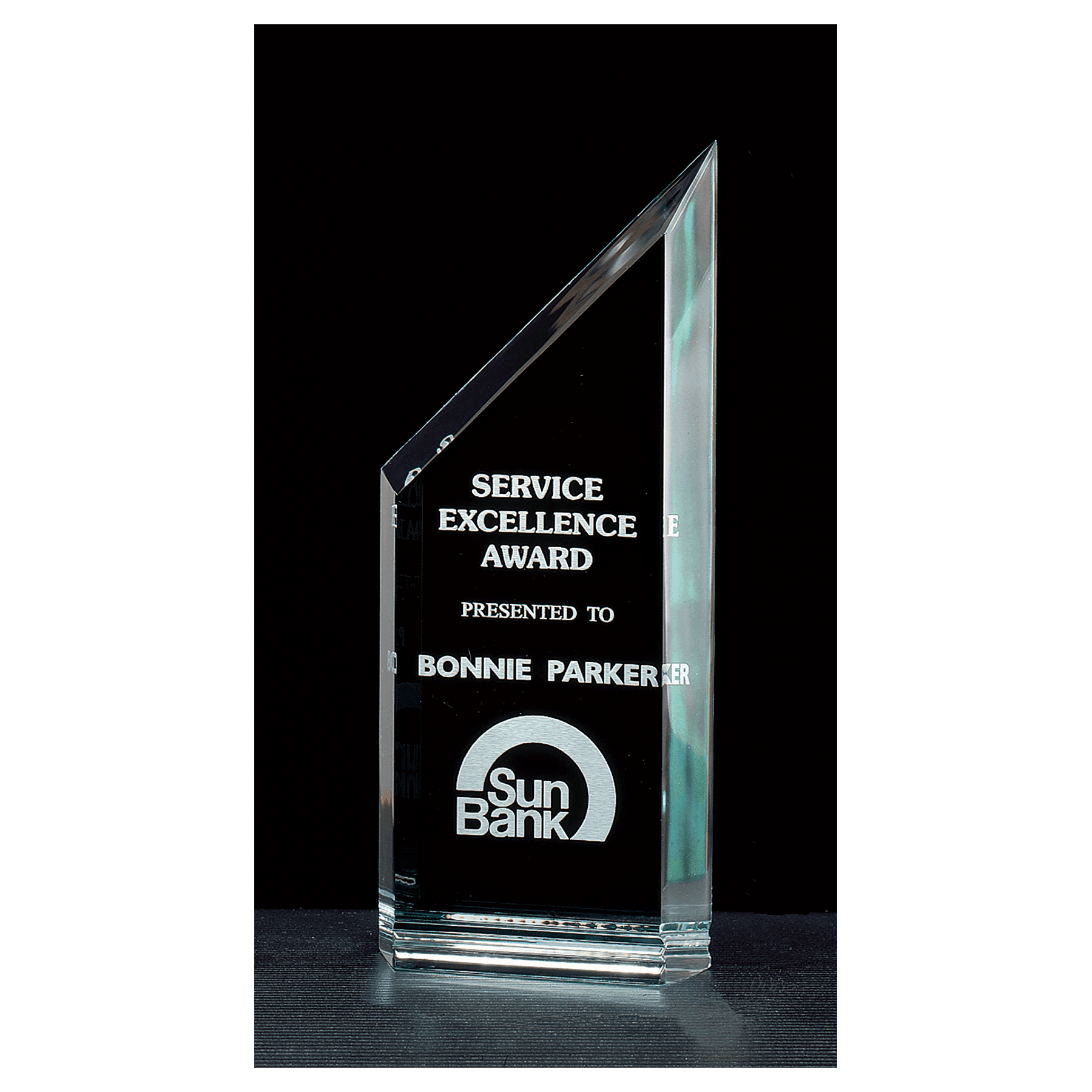 3 1/4" x 8" Zenith Series Jade Acrylic Free Standing Award