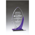 Tidal Series Acrylic Award with Violet Accent