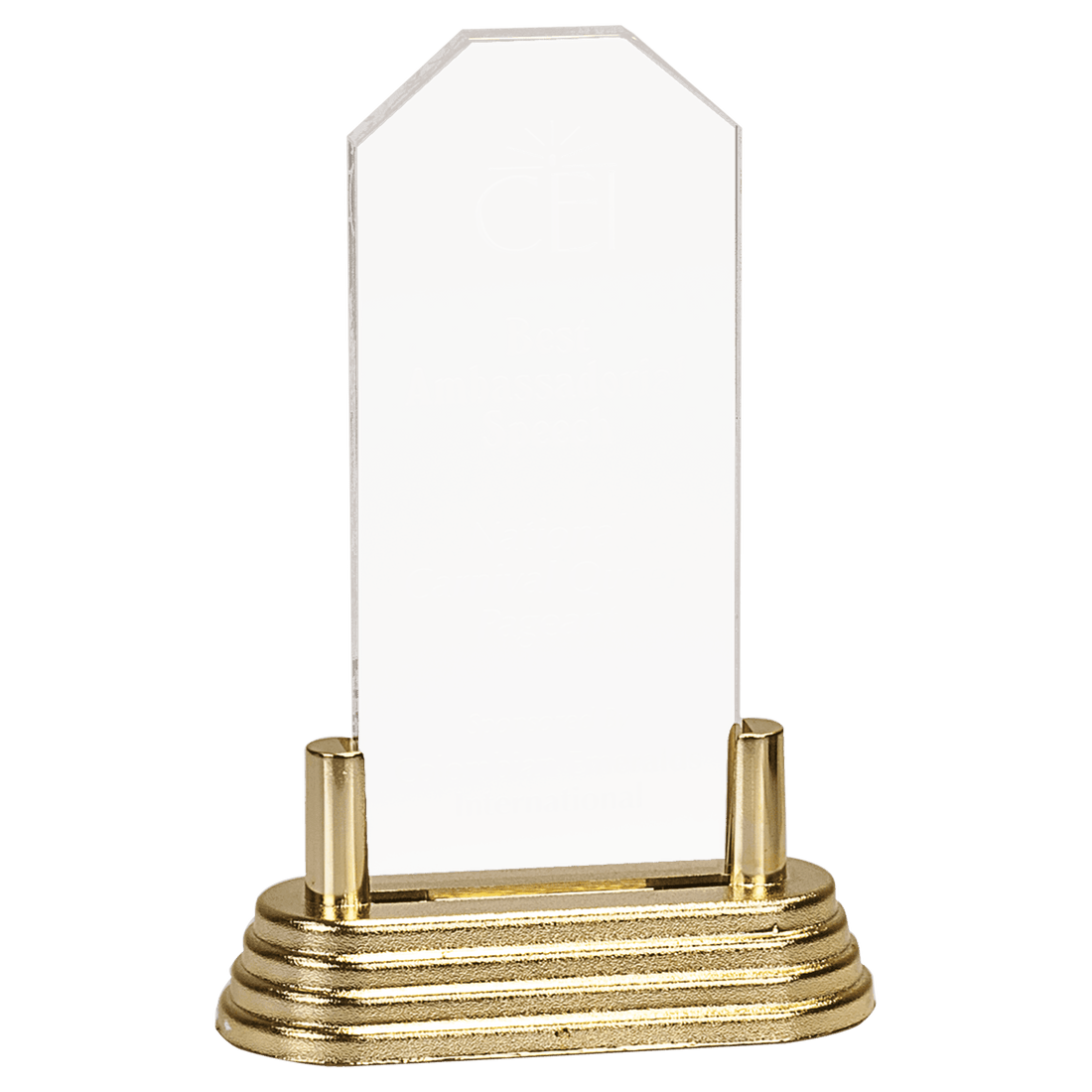 Clear Large Clip Corner Acrylic with Base