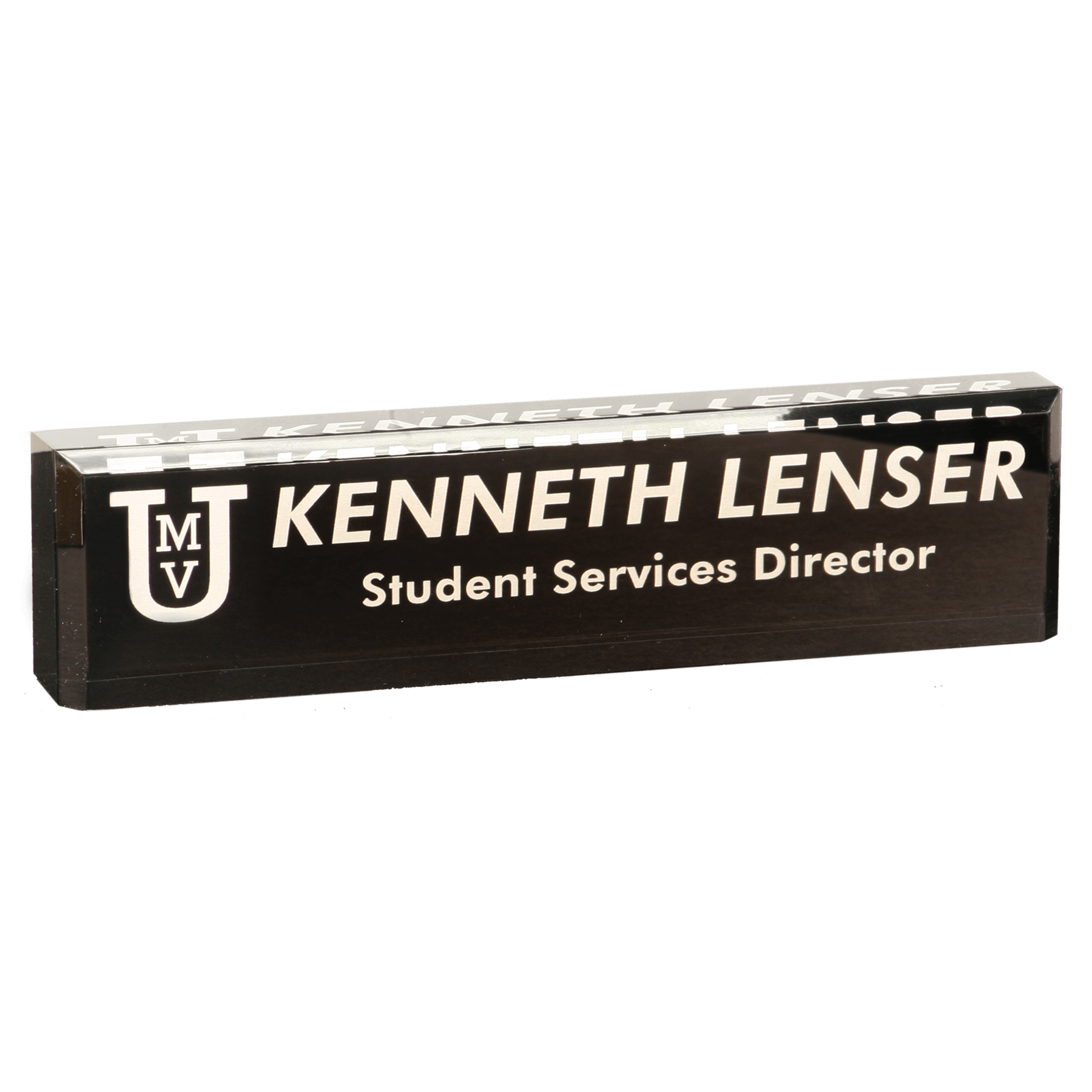 Black 8" x 2" Acrylic Desk Wedge