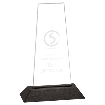 Small Clear Prism Acrylic with Black Base