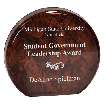 Red 4 1/2" Marble Aurora Acrylic