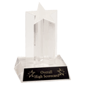 Single Star Column Acrylic Award