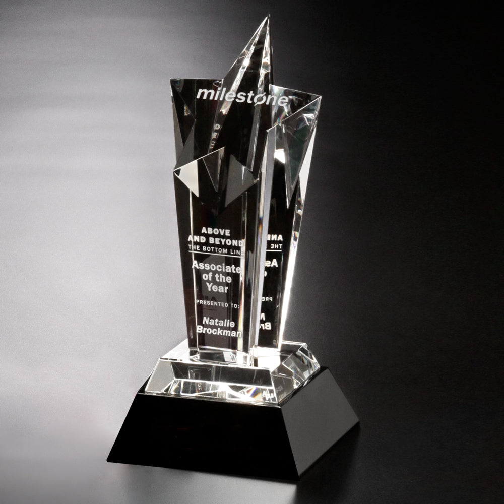 Acclaim Star 10"; sample personalization shown