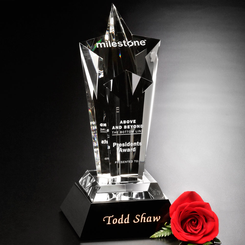 Acclaim Star 12"; sample personalization shown