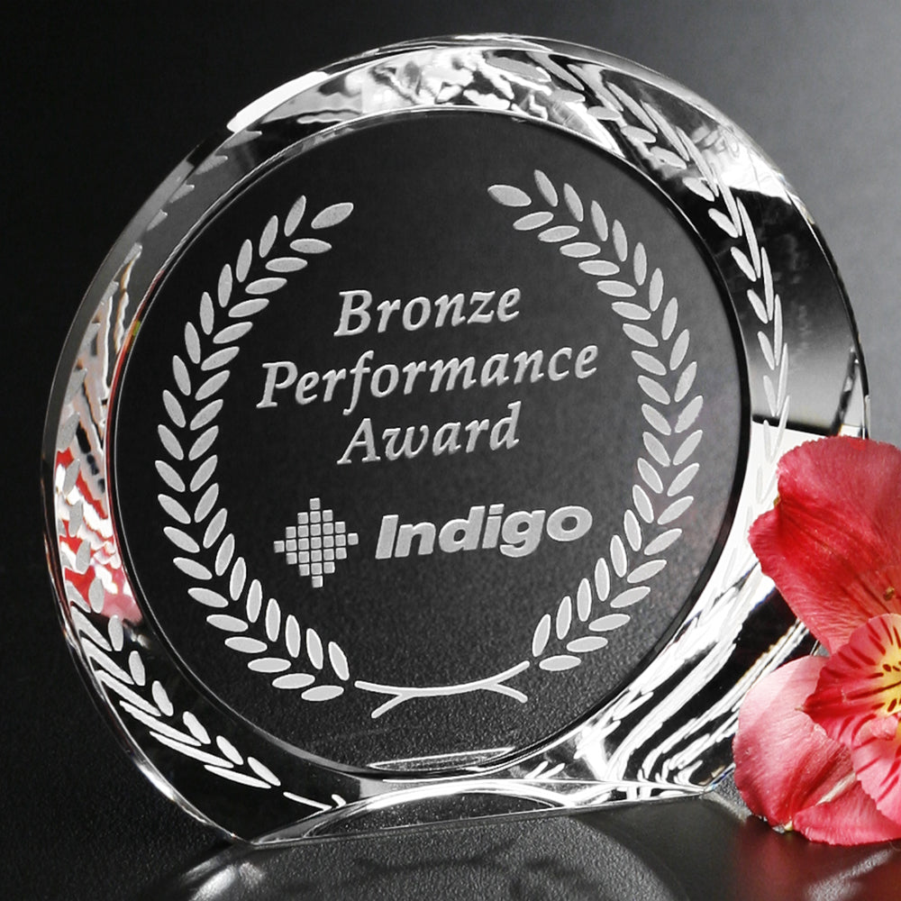 Achiever Award 4" Dia.; sample personalization shown