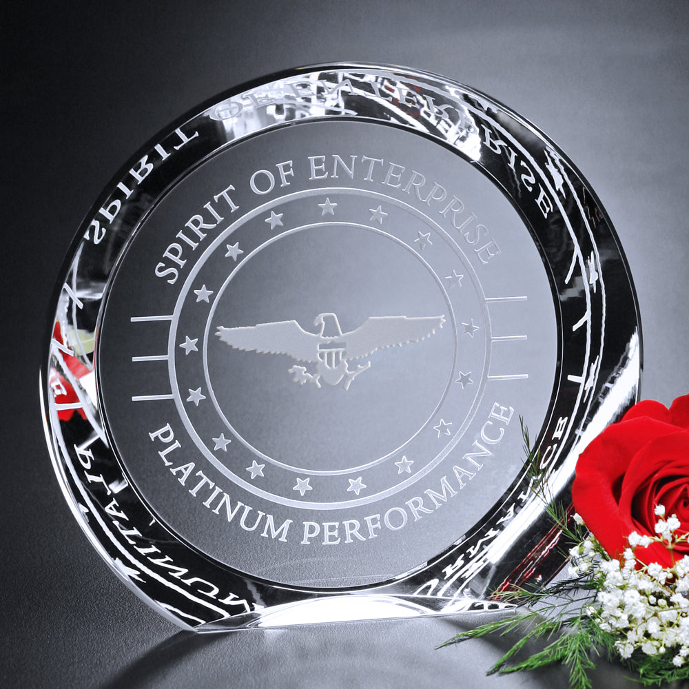 Achiever Award 7" Dia.; sample personalization shown