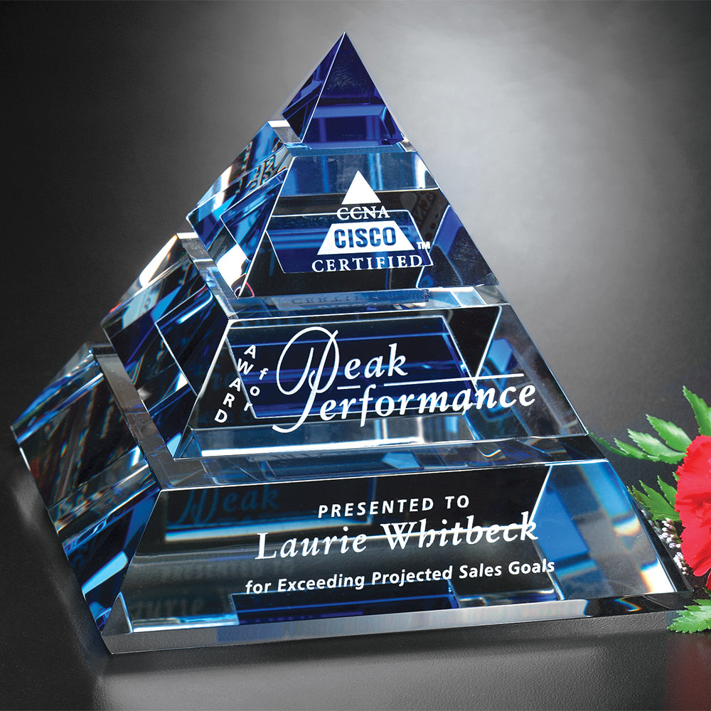 Apogee Pyramid 5-1/2"; sample personalization shown
