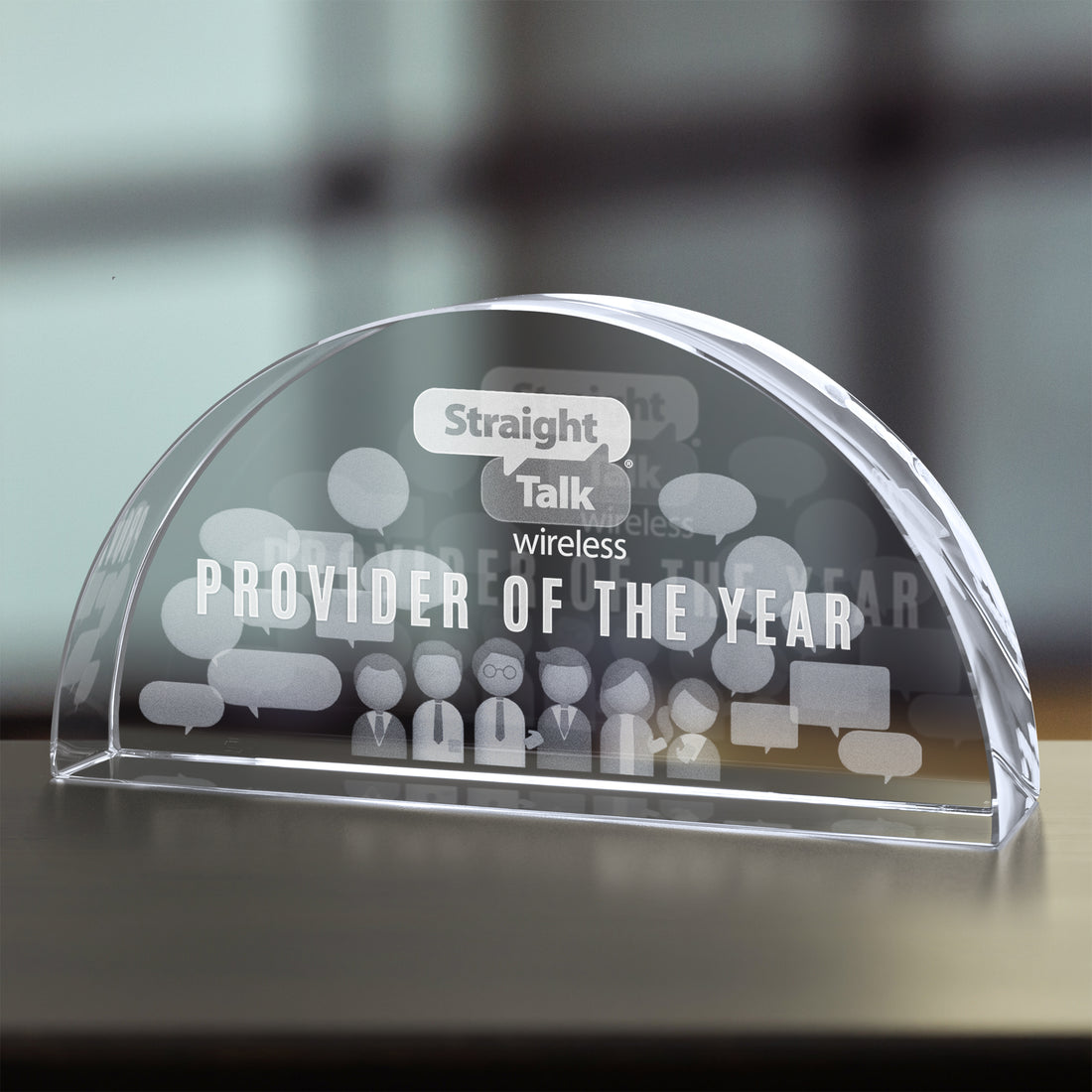 Arch Award 3-3/4" W; sample personalization shown