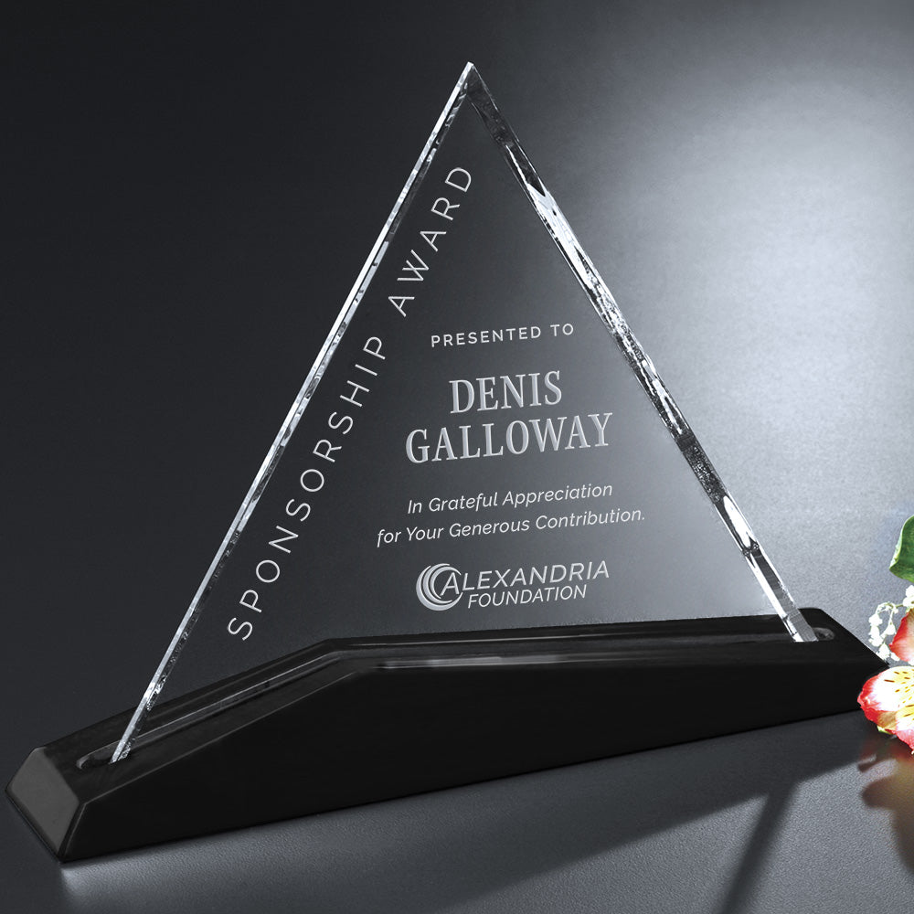 Asheville Triangle 6"; sample personalization shown