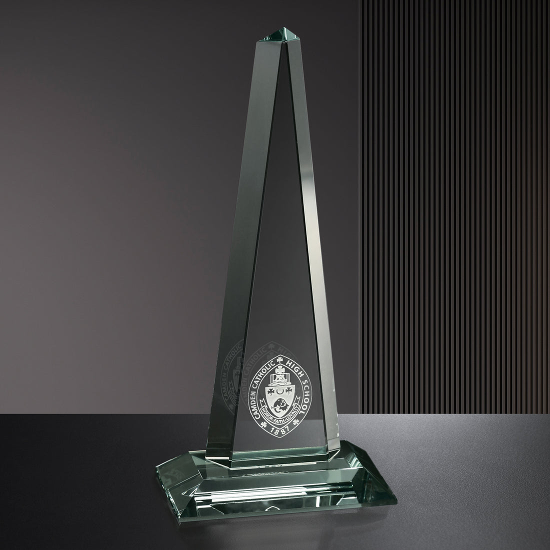 Ashford Tower 11"; sample personalization shown