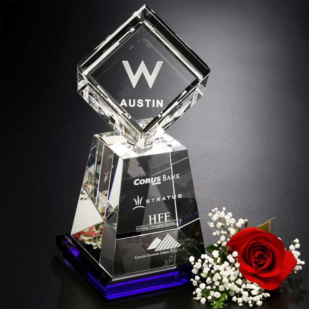 Awards In Motion Albany 8"; sample personalization shown