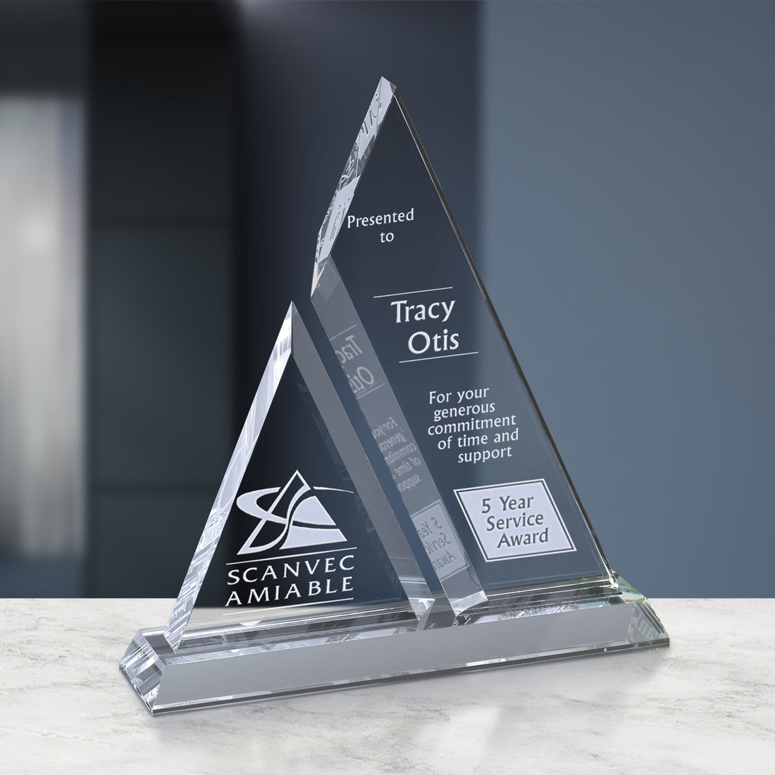 Aztec Award 9"; sample personalization shown