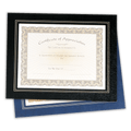 Black Leatherette Frame Certificate Holder with Easel Back or Wall Hangers