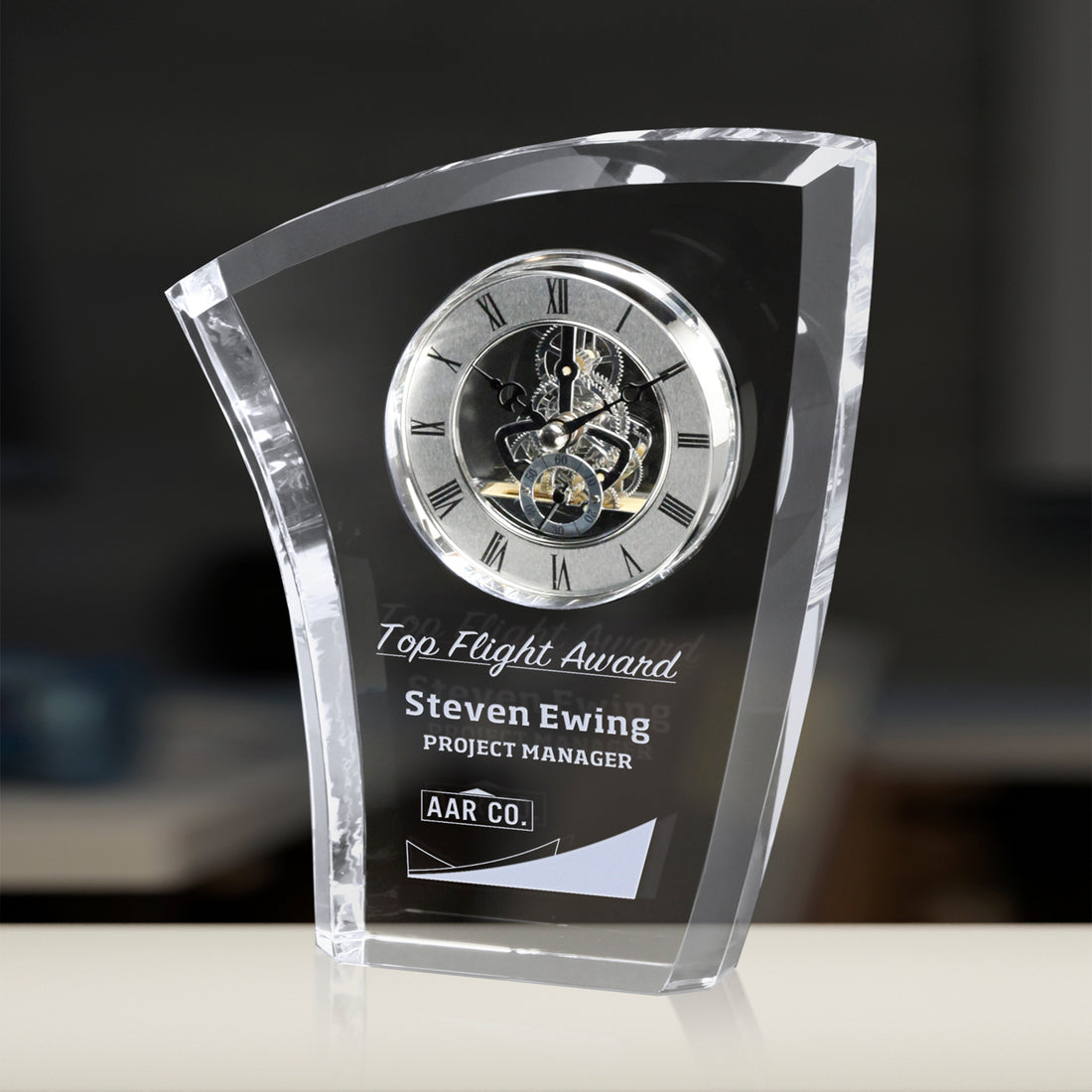 Barbour Clock 8-3/4" H; sample personalization shown