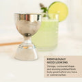 Silver bar jigger with smooth finish