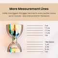 Dual cup drink measure with etched lines
