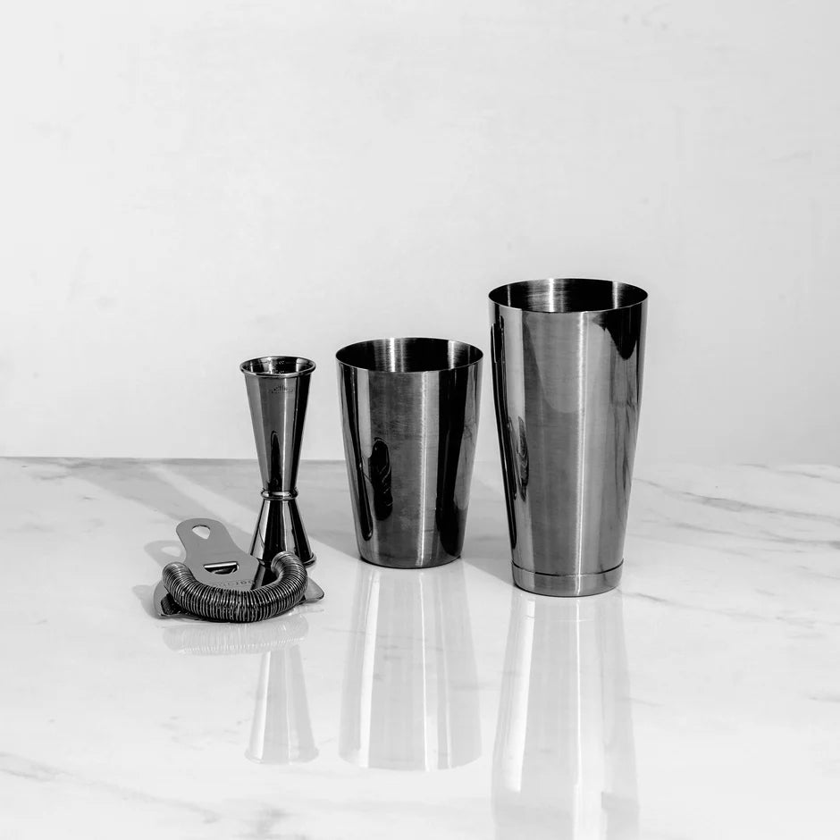  premium Black Cocktail Shaker Set (4-Piece)