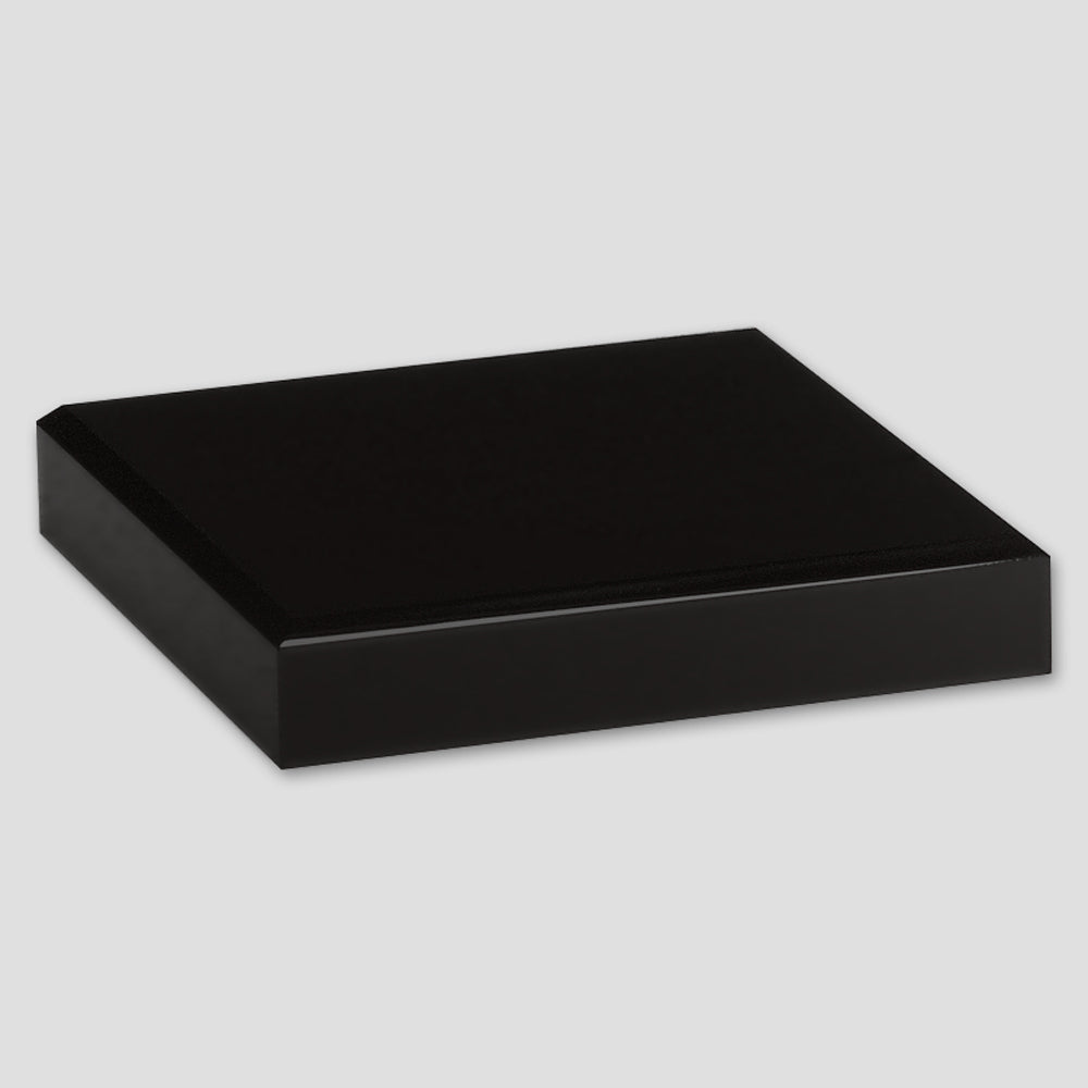 Black Glass Base 4" x 4"