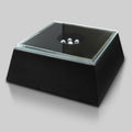 Black Mirrored Lighted Square Base 2-3/8
