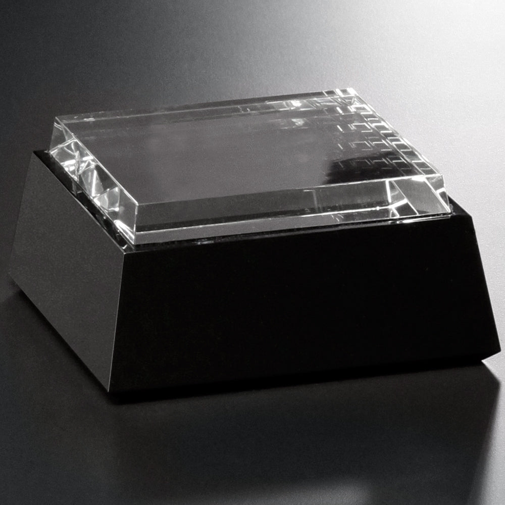 Black and Optical Crystal Base - Square