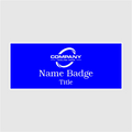 3X1.25 Blue on White Name Tag Double Back 