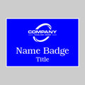 3X2 Blue on White Name Tag Pin Back