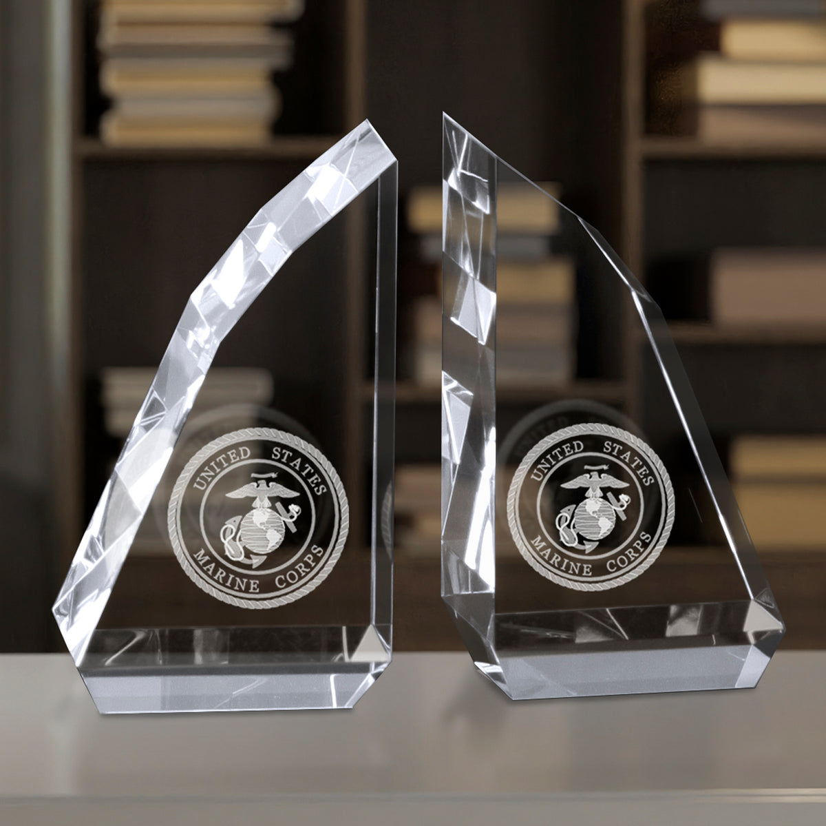Summit Bookends 3-1/2" H; sample personalization shown
