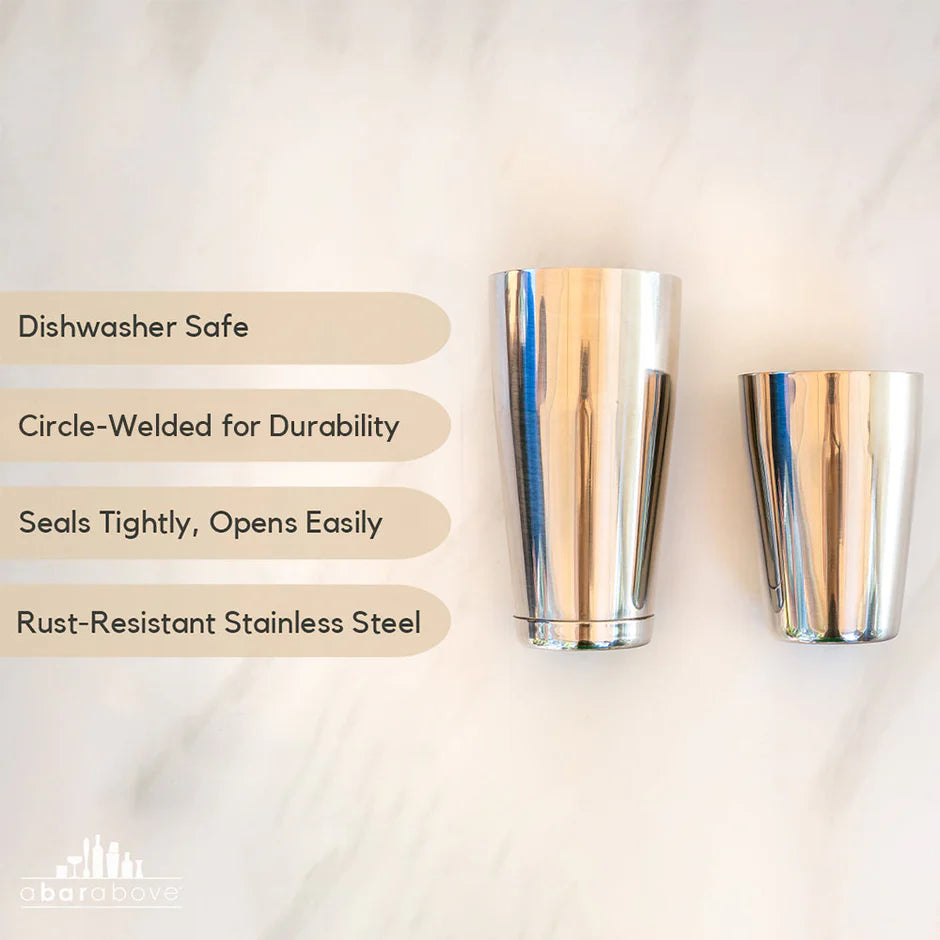 Stainless Steel Boston Shaker in two size 
