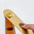 shiny Bar Blade Bottle Opener Gold 