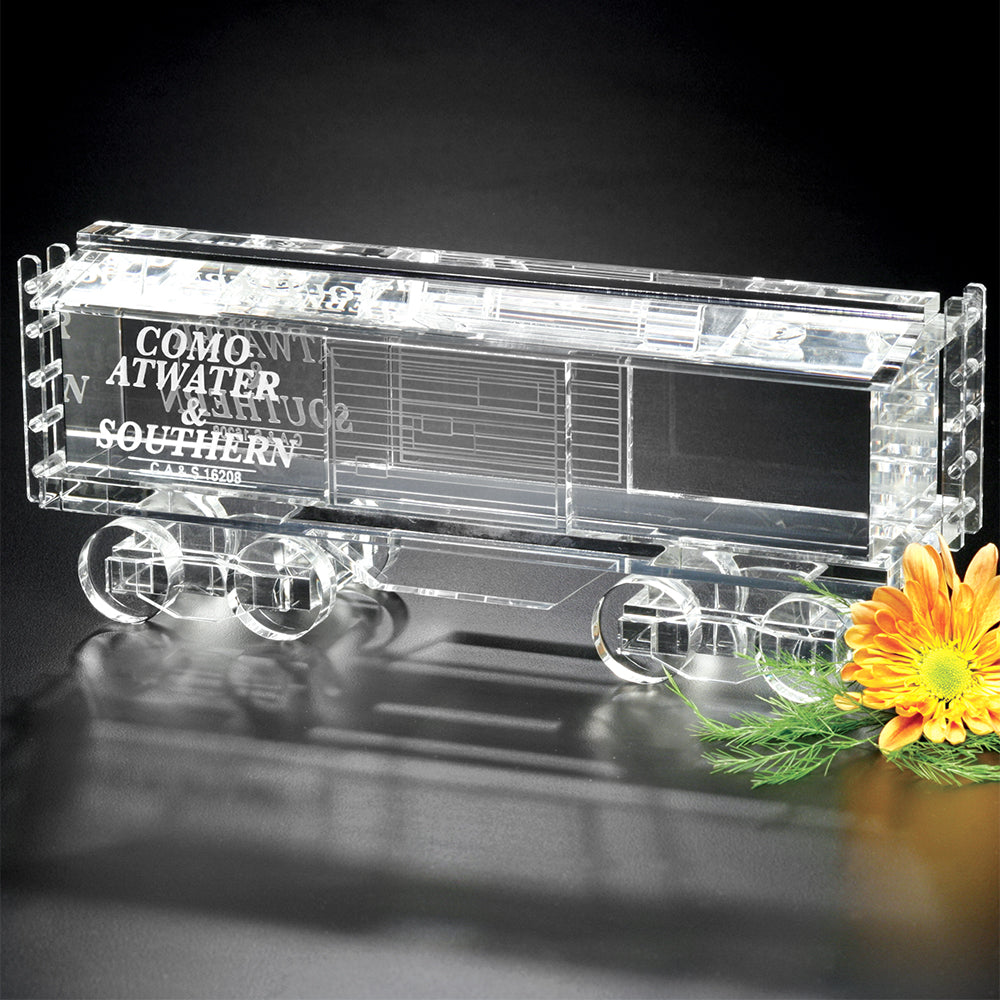 Boxcar Train 11" W; sample personalization shown