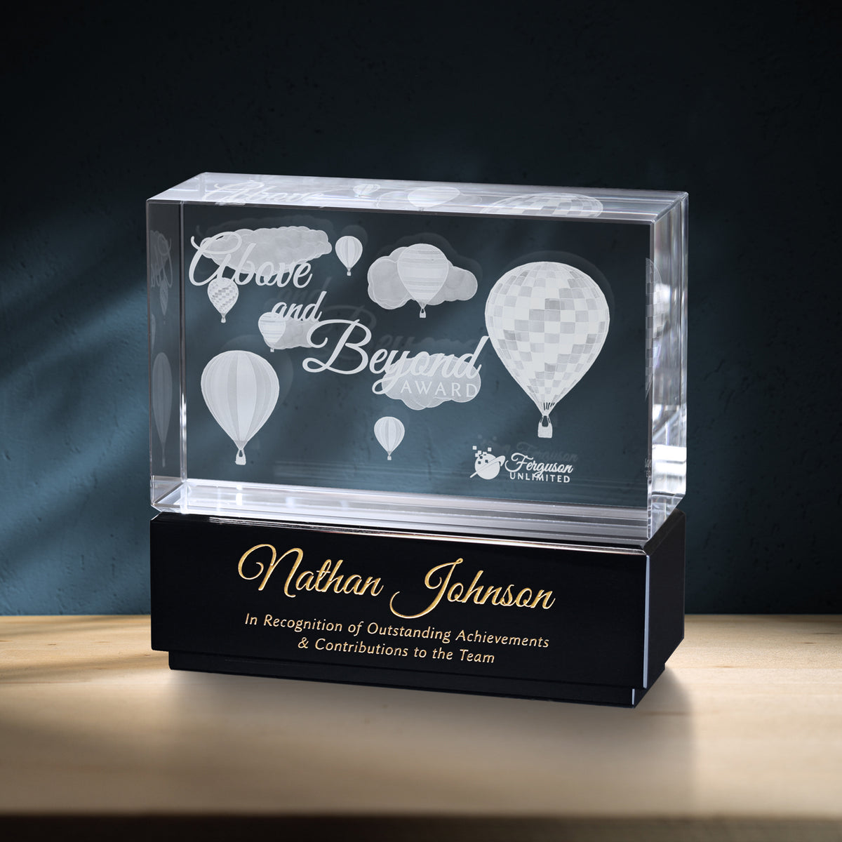 Butler Sable Rectangle 5-1/2"; sample personalization shown