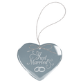 Clear Heart Glass Ornament with Silver 3