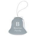 Clear Bell Glass Ornament with Silver 3