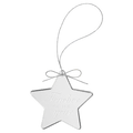 Clear Star Glass Ornament with Silver 3 1/4