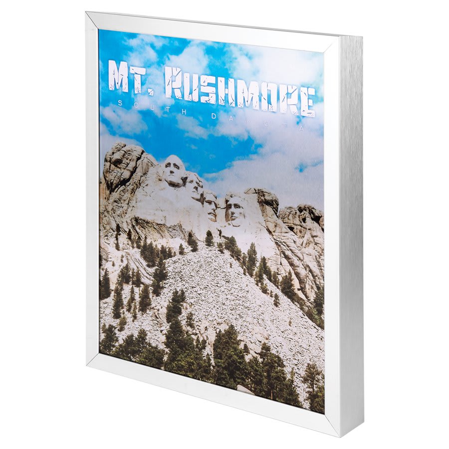 White 8" x 10" Semi-Gloss ChromaLuxe Aluminum Photo Panel