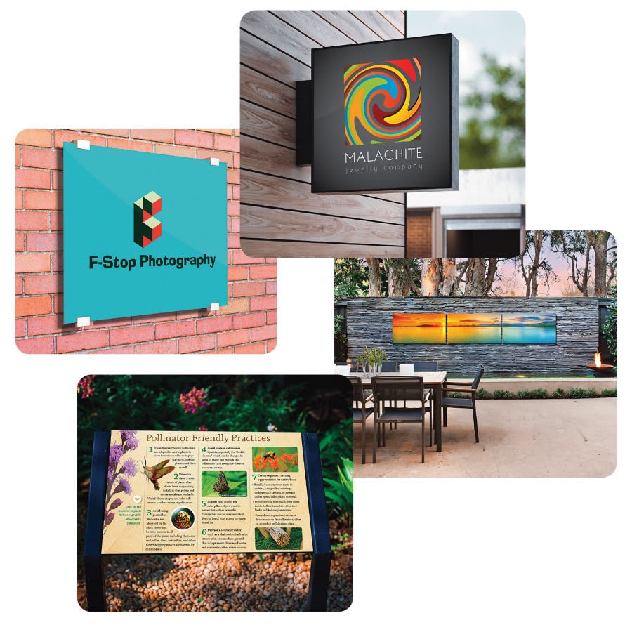 Gloss White 18" x 24" ChromaLuxe Outdoor Aluminum Panel