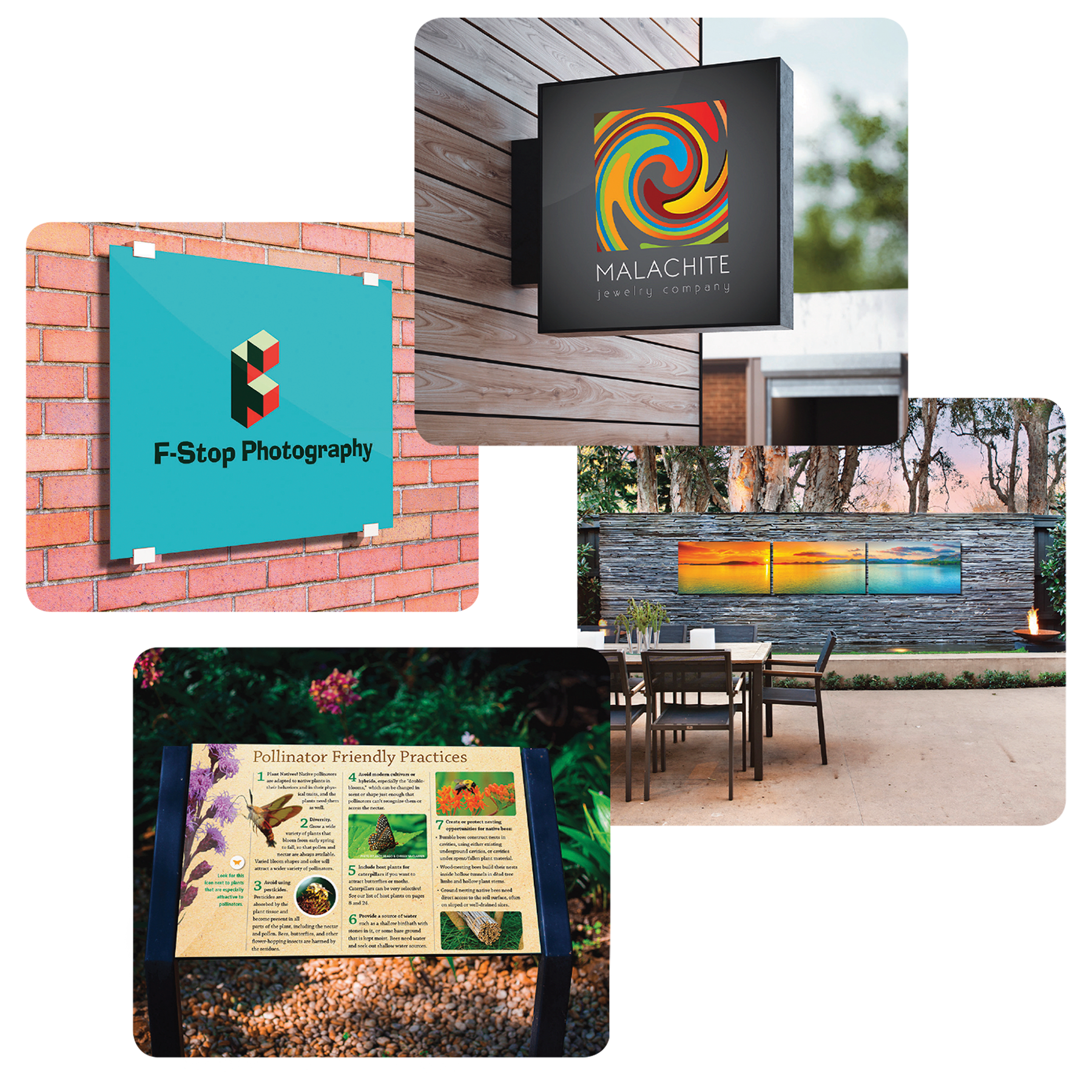 Matte White 11" x 14" ChromaLuxe Outdoor Aluminum Panel