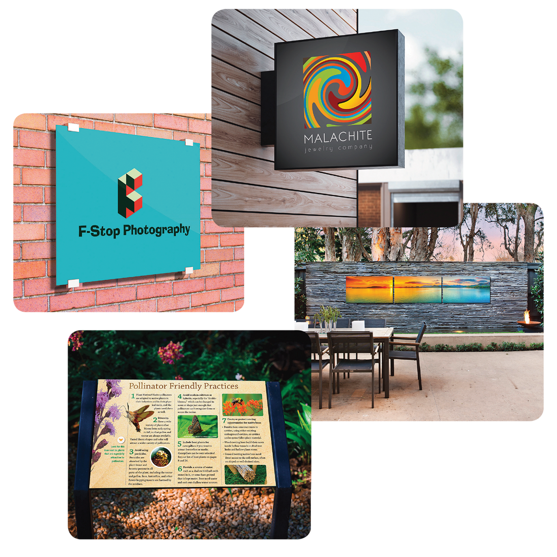 Matte White 16" x 20" ChromaLuxe Outdoor Aluminum Panel