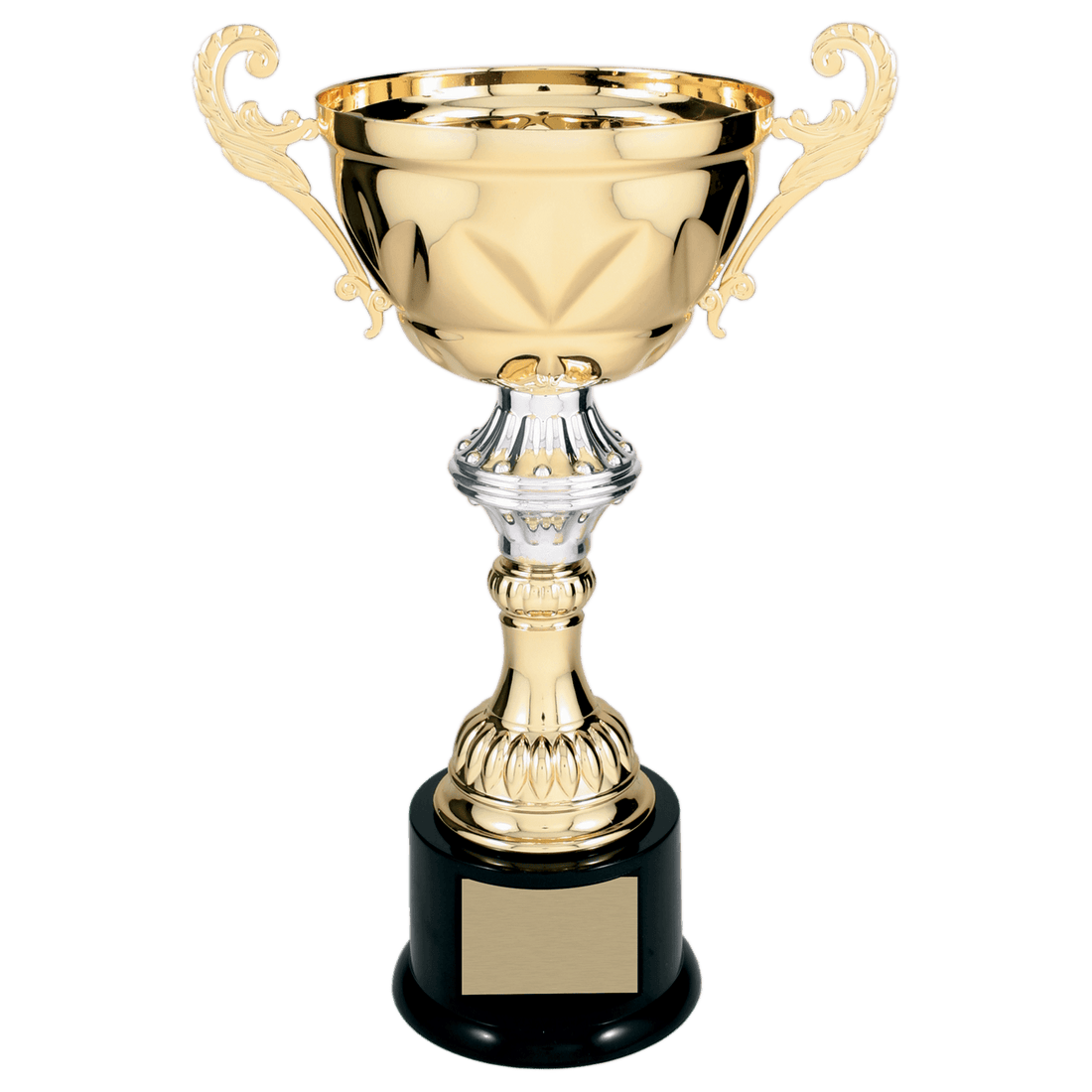 Gold 13" Completed Metal Cup Trophy on Plastic Base