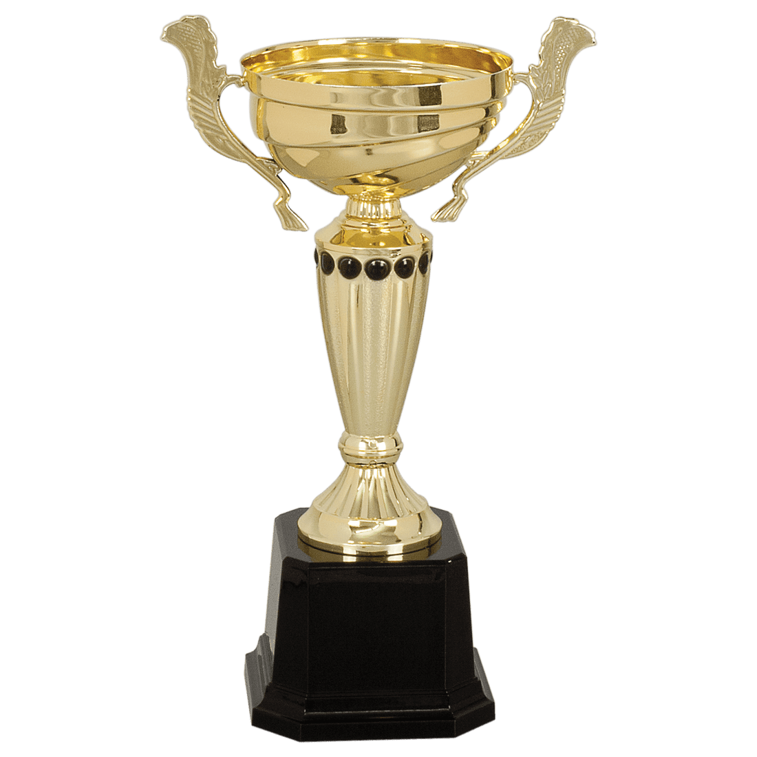 Gold 2 10" Completed Metal Cup Trophy on Plastic Base