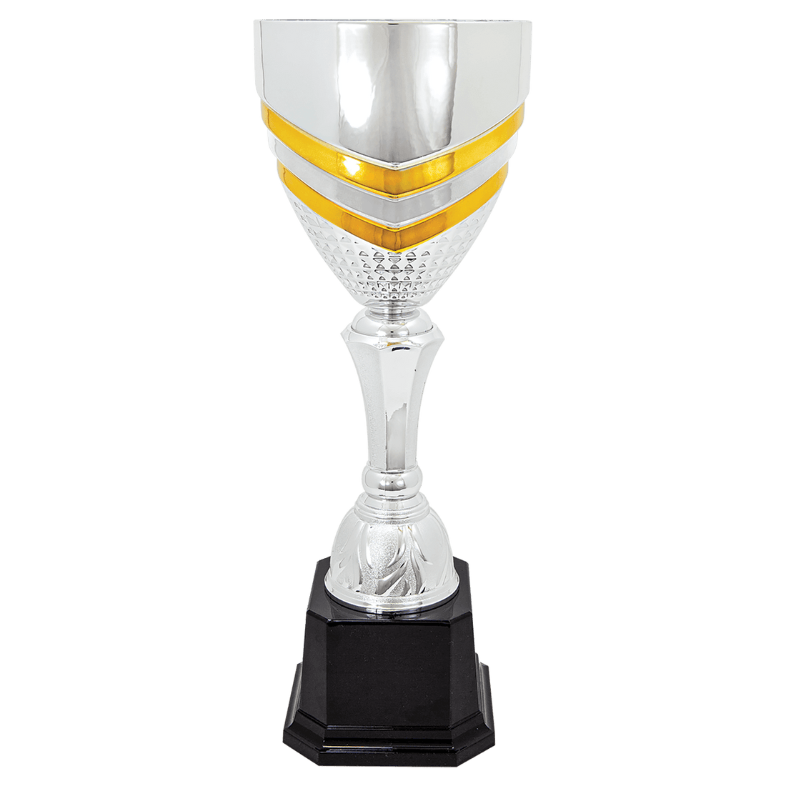 17" Completed Metal Cup Trophy on Plastic Base