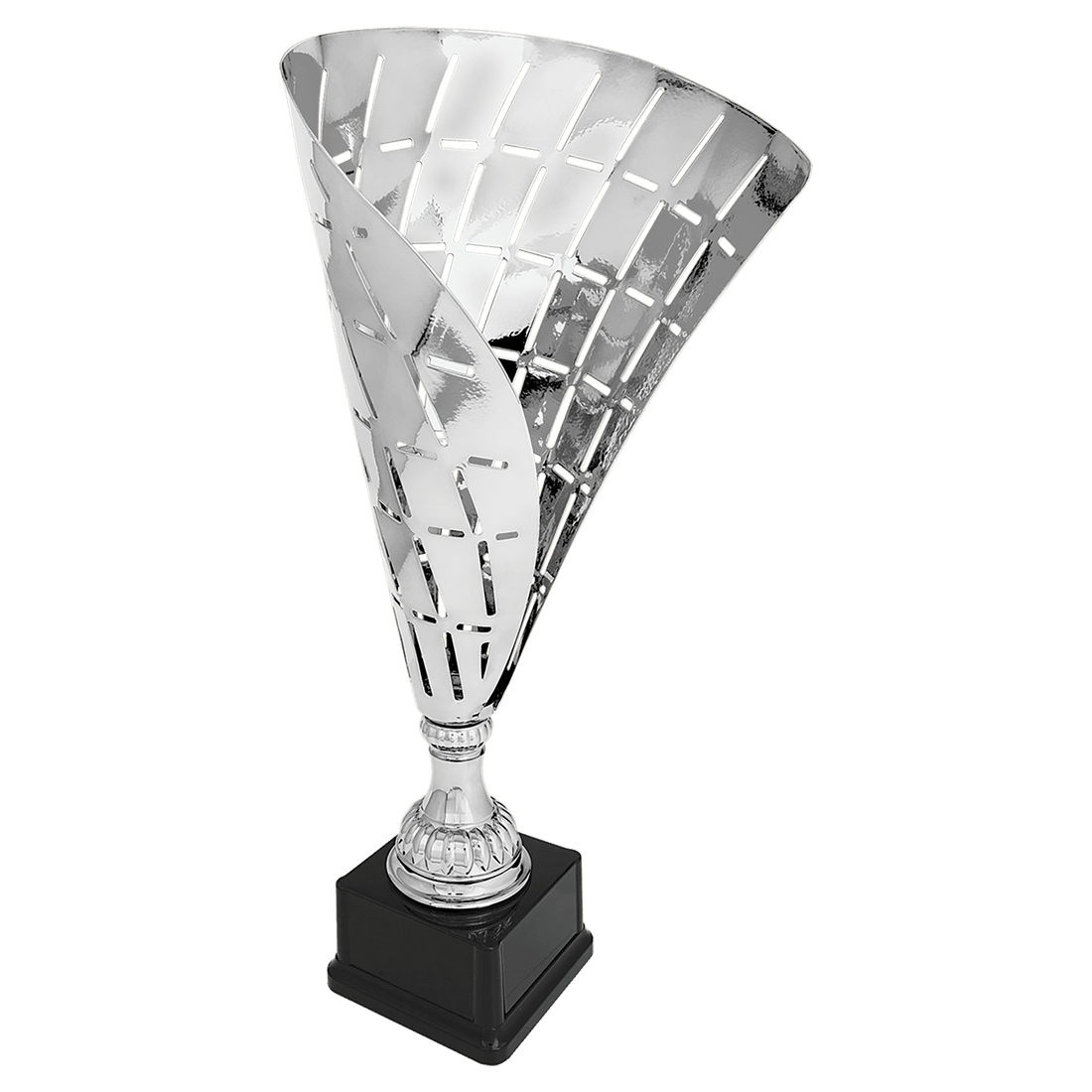 Silver 18" Metal Flag Cup on Plastic Base